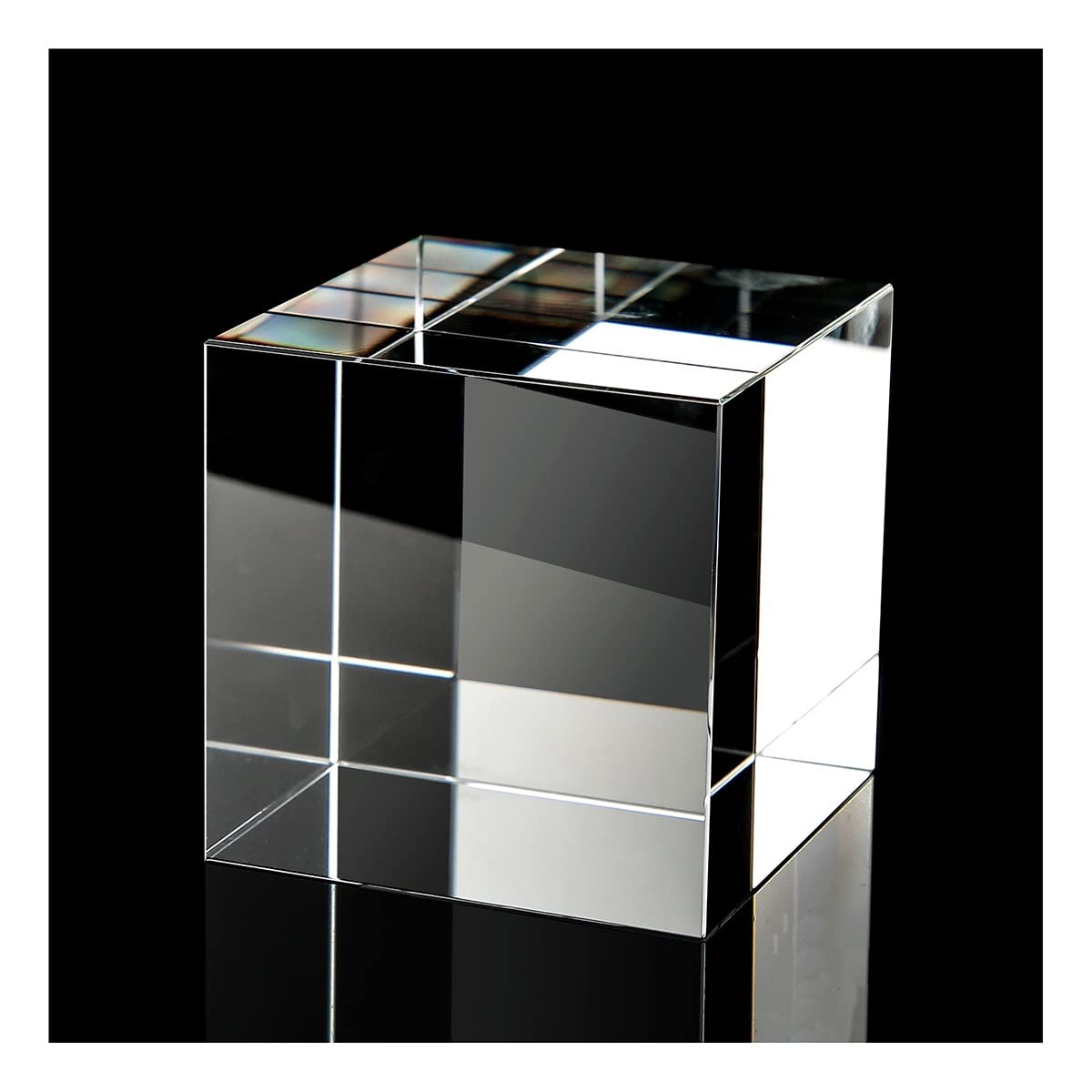 Prismas y caleidoscopios Cubo de Lente K9 de 50 mm Prisma óptico Transparente Cubo de Cristal Prismas Kits de óptica para el Aula de Ciencias (tamaño: 50 mm)