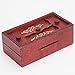 Bits and Pieces Greek Secret Puzzle Box – Wooden Brain Teaser with Hidden Compartment for Adults – Secure Money Stash Box with Sliding Coin Slot – Includes Solution – 6