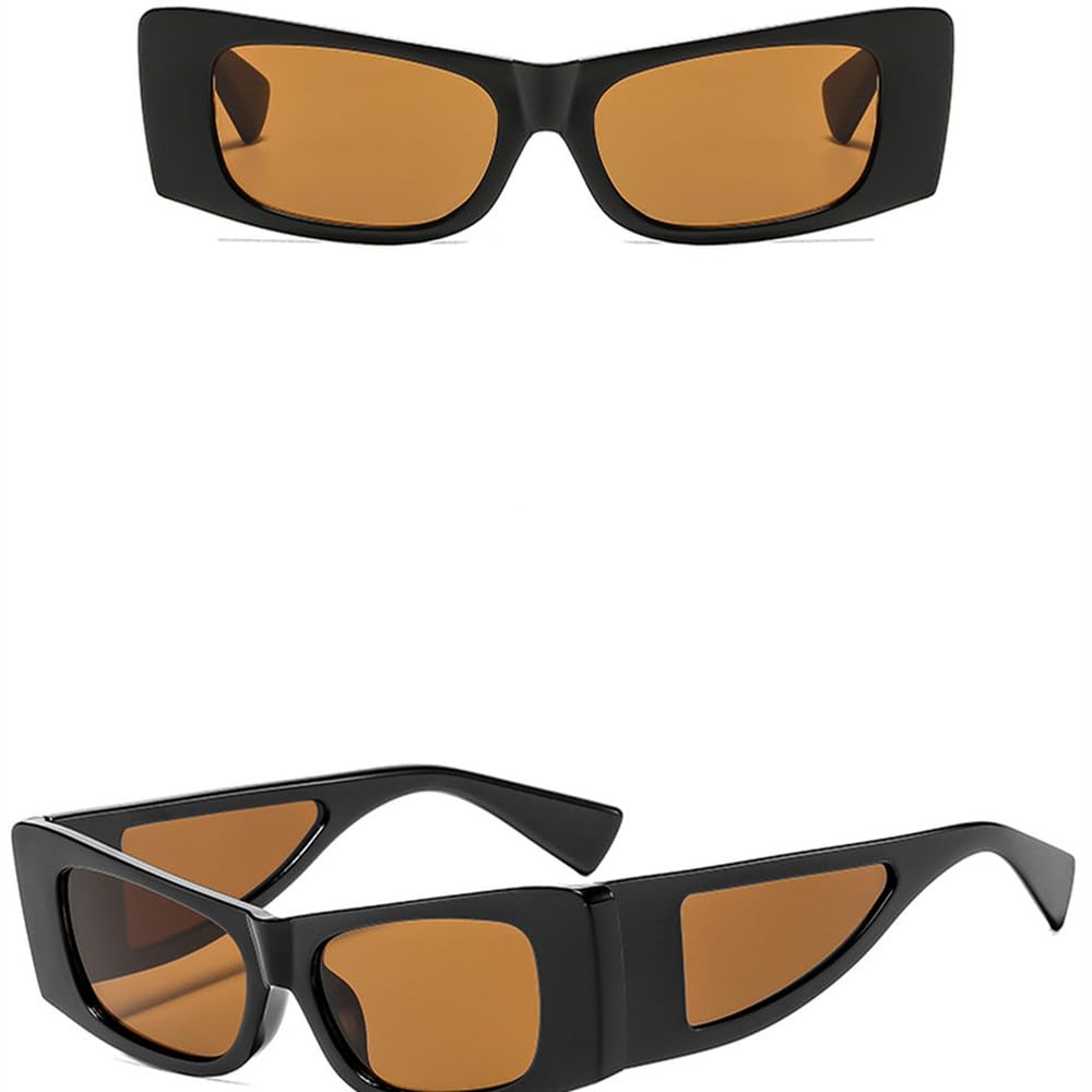 Małe prostokątne okulary przeciwsłoneczne z ochroną dla kobiet, steampunk vintage, modne okulary do jazdy samochodem.