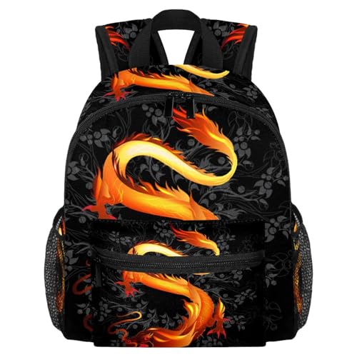 Petit sac à dos léger dragon oriental multicolore parfait comme sac de voyage décontracté