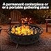 Sunnydaze Crossweave Outdoor Fire Pit - Wood-Burning Fire Pit for Outside with Spark Screen, Poker and Round Cover - 36-Inch - Black