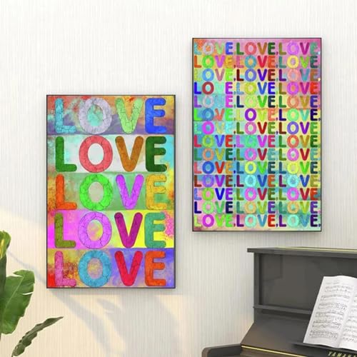 Toile art graffiti lettre amour pour exprimer votre style en décoration intérieure