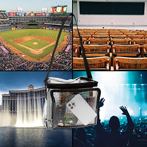 Clear Tote Bag Stadium Approved - Clear Sling Bag, Transparent See Through Small Purse For Men And Women, Beach Bag, Concert, Festival Necessities, Sports Stadium Bag, Work Shoulder Pack - 9X8X6 #TOP5