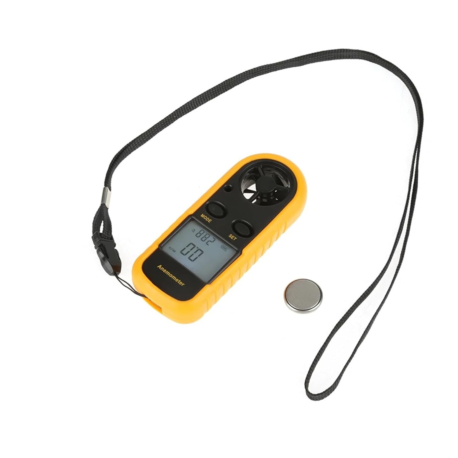 Portable Digital Anemometer Wind Speed Gauge Air Temperature Meter Thermometer