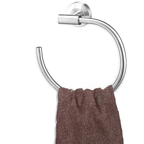 WENKO01 Handtuchhalter Edelstahl Rostfrei mit Absenkautomatik Handtuchring Ø 22cm…