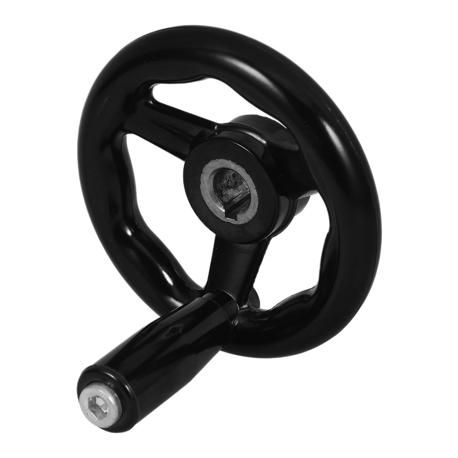 WUDCW 12Pcs Black Handwheel Round Hand Wheel Rotating Crank Disassemble Milling Machine Lathe Accessory Three Revolving Handwheel