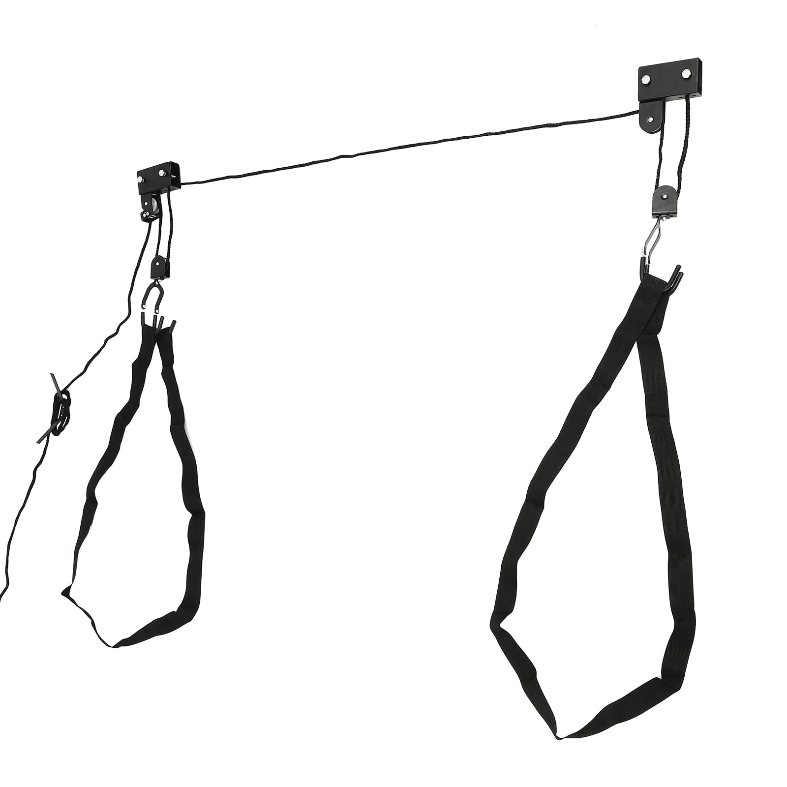 Kayak Sospensione Bicicletta Sollevamento Canoa Soffitto Puleggia con Ruote e Supporti, Portata massima 57 kg per stoccaggio di kayak, biciclette e canoe