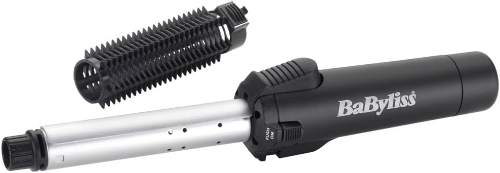 Cordless Gas Hair Curler & Brush, 19mm Ceramic Curling Tong, Protective Heat Shield, Fast Heat Up to 200°C, Black, 2583BU