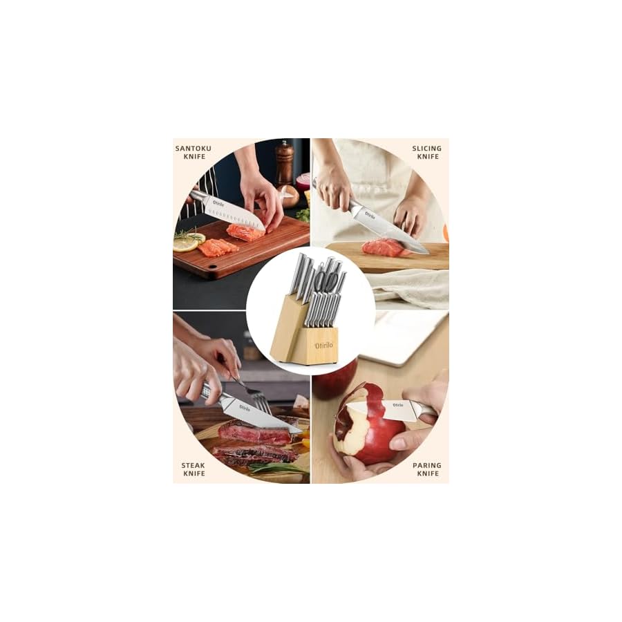 Knife-Set-Otirilo-Kitchen-Knife-Set-with-Block-High-Carbon-German-Stainless-Steel-Knife-Block-Set-with-Kitchen-SharperDishwasher-Safe-Ultra-Sharp-Chef-Knife-Set-Gifts-for-Women-Men Knife Set, Otirilo Kitchen Knife Set with Block, High Carbon German Stainless Steel Knife Block Set with Kitchen Sharper,Dishwasher Safe, Ultra Sharp Chef Knife Set, Gifts for Women Men