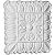 Ekena Millwork ROS06X06BA 6 1/8 inch W x 6 1/8 inch H x 7/8 inch P Baltimore Rosette,,, White