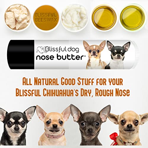Image of The Blissful Dog Smooth Coat Chihuahua Nose Butter for Dry, Cracked Skin, Lick-Safe Dog Nose Balm with Moisturizing Shea Butter, Almond, Olive, and Essential Oils, Pet Supplies, Uncented, 0.15 oz.