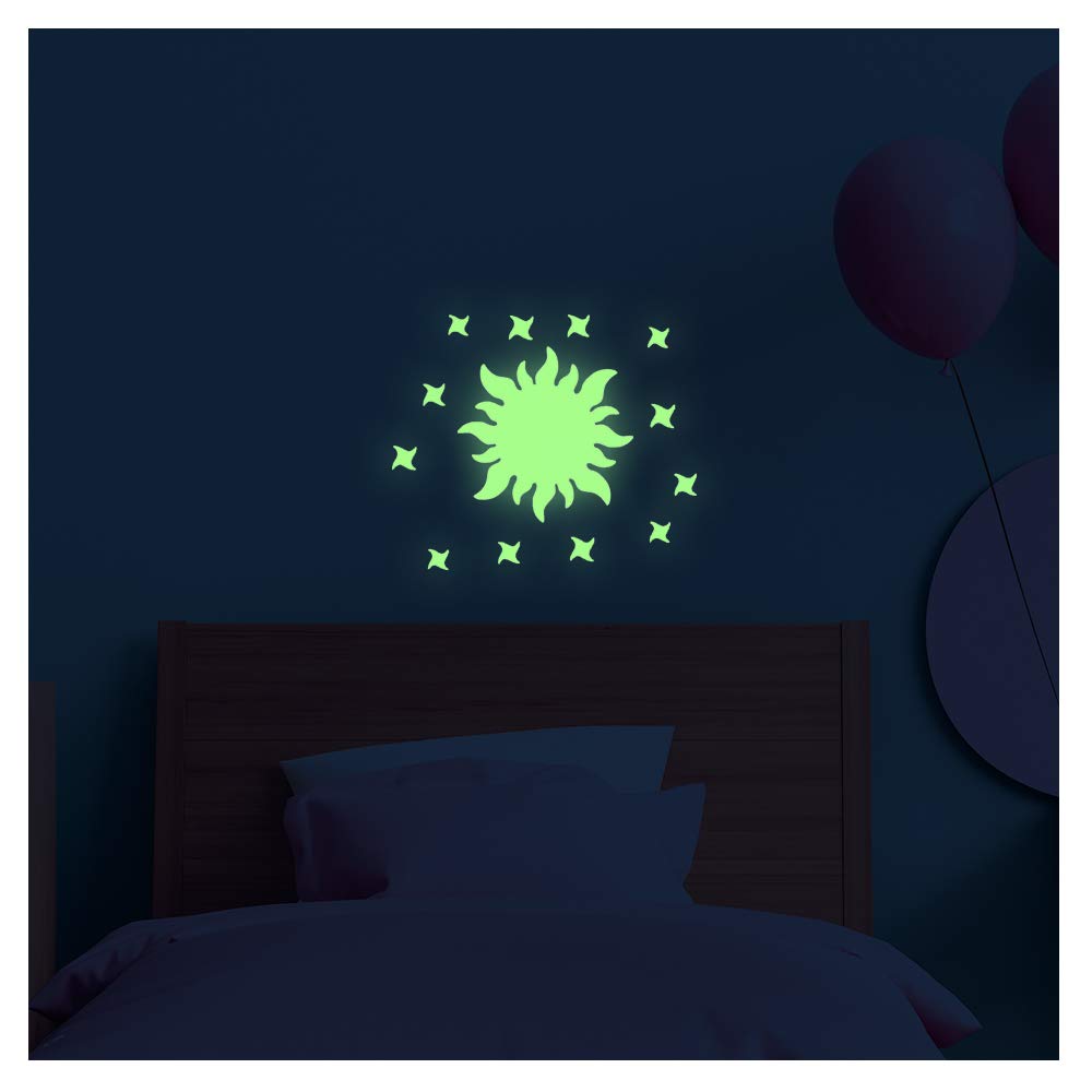 Sticker Soleil Phosphorescent veilleuse sans pile pour nuit calme