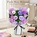 Preserved Flowers Bouquet - Forever Flowers for Delivery, Real Eternal Roses Bouquet, Anniversary Birthday Valentine Gifts for Women Mom Grandma Her Wife Girlfriend, Light Purple