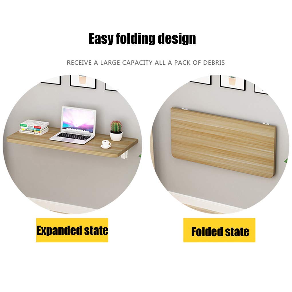 Folding Wall Mounted Workbench Drop Leaf Table, for Small Spaces Desk
