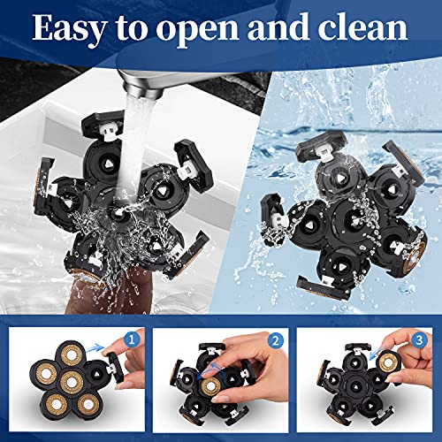 Replacement Head For Electric Shaver Mens Electric Razor Head 6D - Close Head Shavers For Men Replacement Head - Wet & Dry Bald Shavers Blades Waterproof Shavers Replacement Blades Head（Gold） #TOP3