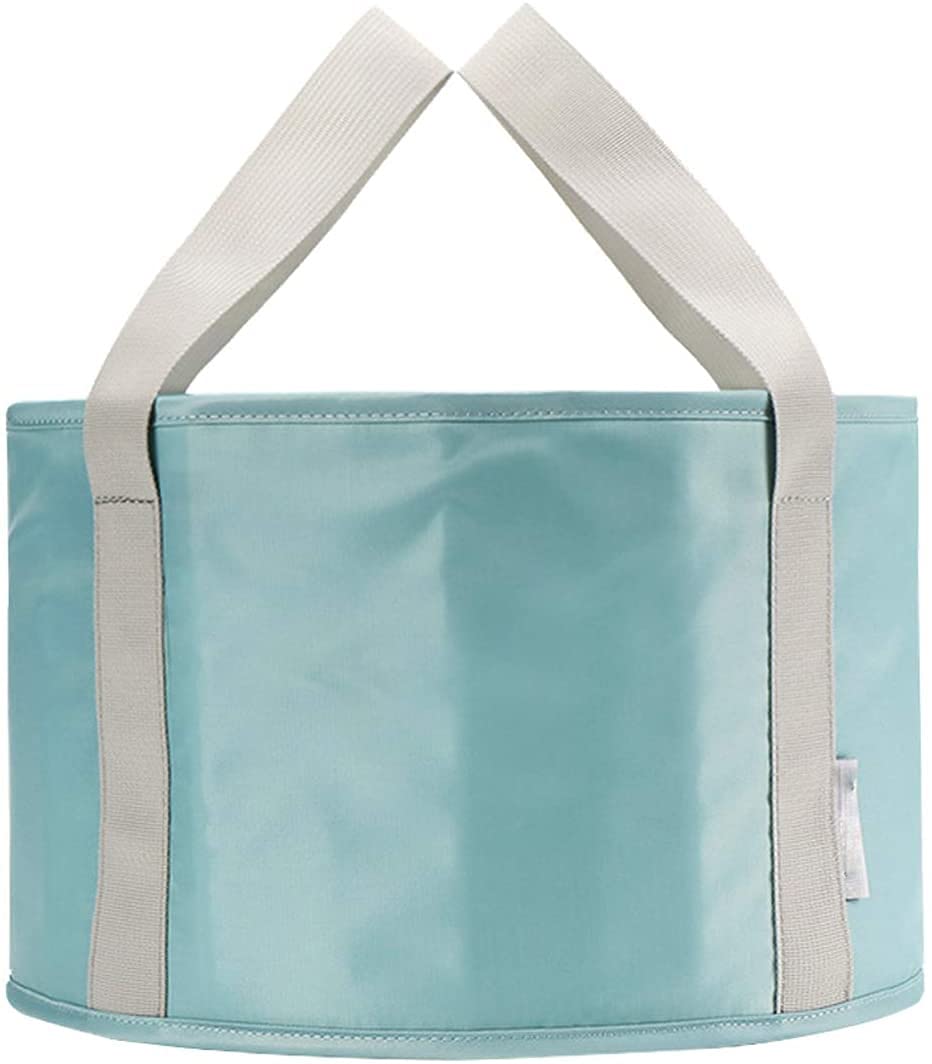 6L Film d'aluminium Portable de seau pliante Pliant Sac de trempage de pied en plein air Camping Pique-nique Randonnée Pêche Bassin de course Vasque de voyage Conteneur 31 * 31 * 20cm