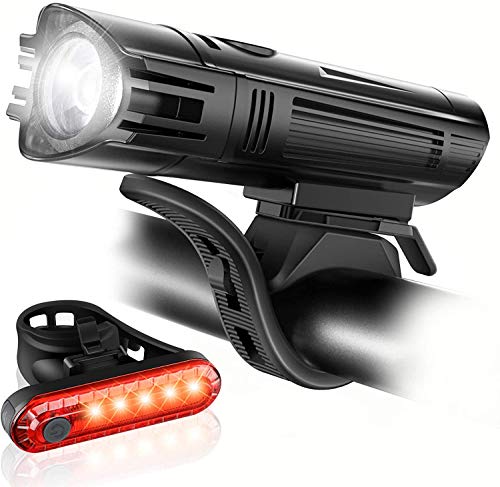 Ascher USB Rechargeable Bike Light Set