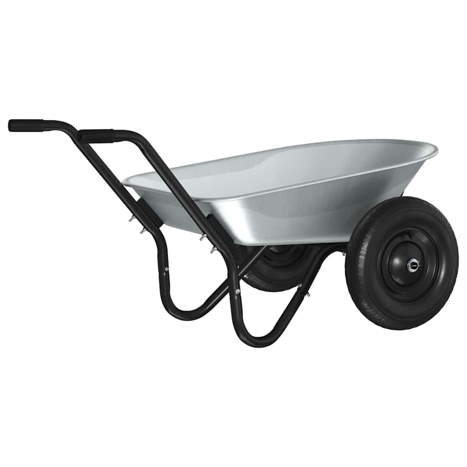 Geecher Carriola da Giardinaggio, per Trasporto Terra e Piante, 124 x 73 x 65 cm, in Acciaio, Robusta e Resistente alle Intemperie, per Uso Esterno