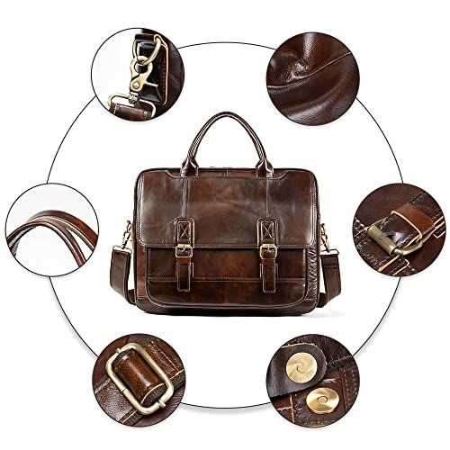 Multifunctional Leather Men's Briefcase Business Bag Handbag Men's Large Shoulder Bag Travel Luggage Bag3