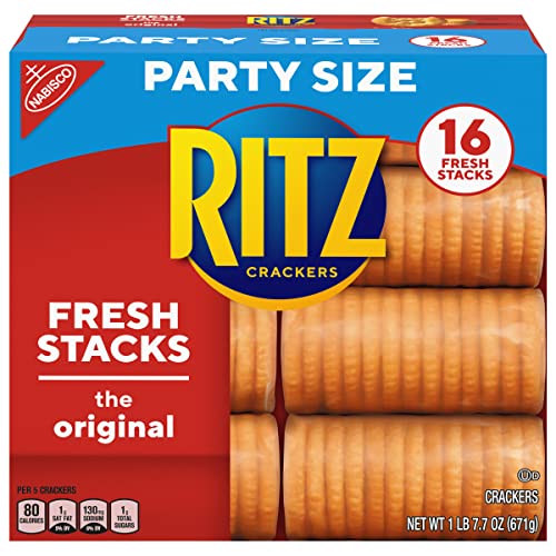 ritz resin - Ritz Crackers Flavor Party Size Box of Fresh Stacks 16 Sleeves Total, original, 23.7 Ounce