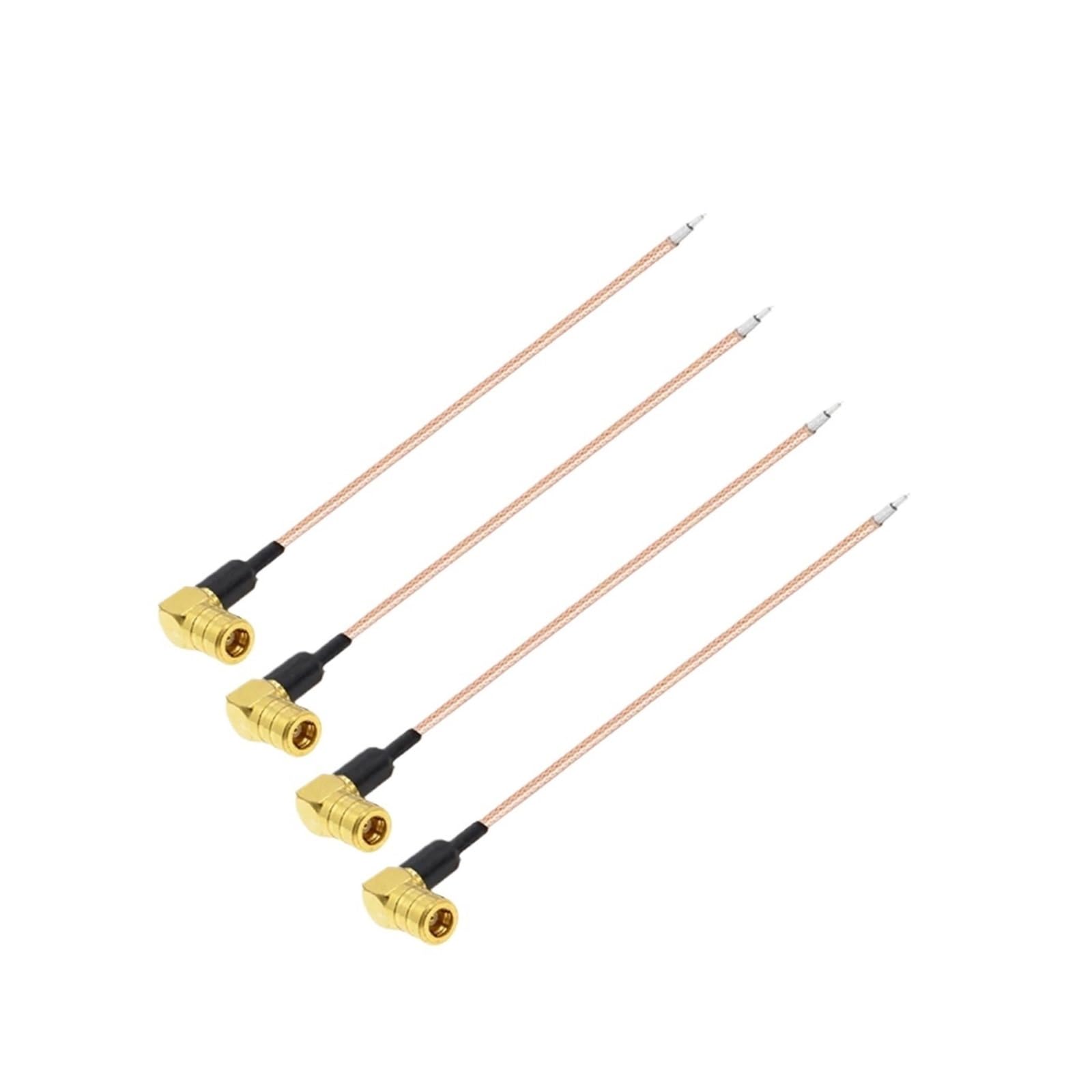 Cable conector coaxial RF RG178 de 50 ohmios con conector hembra SMB de un solo extremo a conector de soldadura PCB (10 unidades)(SMB F to PCI-30CM)