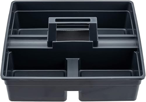 Miniatura 9 de Restaurantware RW Clean - Carrito de limpieza de 15.2 x 13.2 x 6.7 pulgadas, 1 compartimento triple, cesta de limpieza de plástico negro resistente