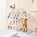 Attelite Acrylic Display Case for Collectibles, 3 Tier Figure Display Cases with 2 Movable Dividers, Clear Stackable Display Box Showcase with Magnetic Door for Action Figures