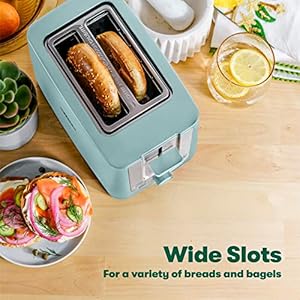   BELLA-2-Slice-Toaster-with-Auto-Shut-Off-Extra-Wide-Slots-Removable-Crumb-Tray-and-Cancel-Defrost-Reheat-Function-Toast-Bread-Bagel-Waffle-Aqua