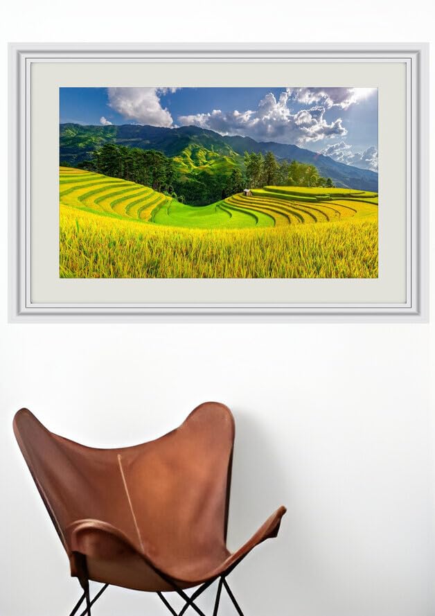 JVERF - JZZJ35237 Mucangchai Clou Rice Mountain Hill| Self-Adhesive Painting | Frameless