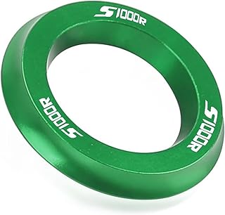 HUIWOR Anillo de Decoración de Interruptor de Encendido para BM&W S1000R S1000R para Sport 2017-2023 Llavero De Cubierta De Interruptor De Encendido De Motocicleta(Verde,with Logo)