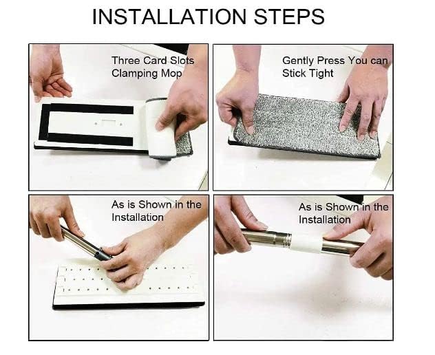 Image of Heavy Quality Floor Mop with Bucket, Flat Square Dinner Squeeze Mop Bucket System Cleaning Supplies 360 Flexible Mop Head /2 Reusable Ceramic Gift Pack