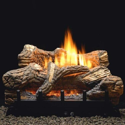 Empire 24 Inch Flint Hill Gas Log Set With Vent Free Natural Gas Contour Burner - Basic On/Off Remote Ready