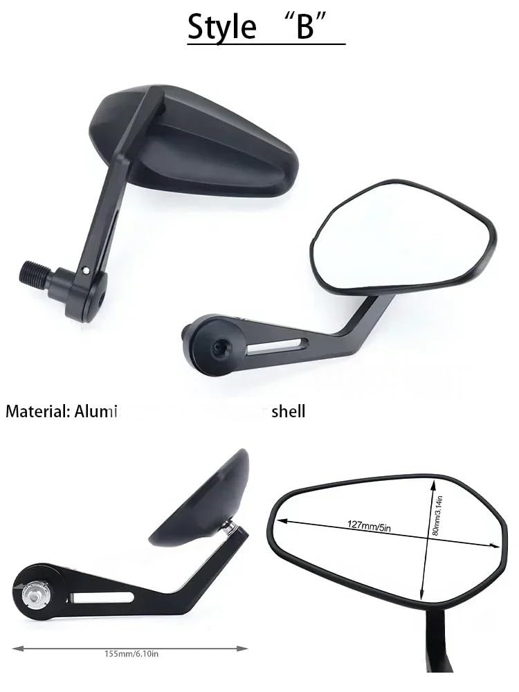 Do MT07 09 SP 10 XSR700 900 2021 Moto Lusterko końcówkowe kierownicy