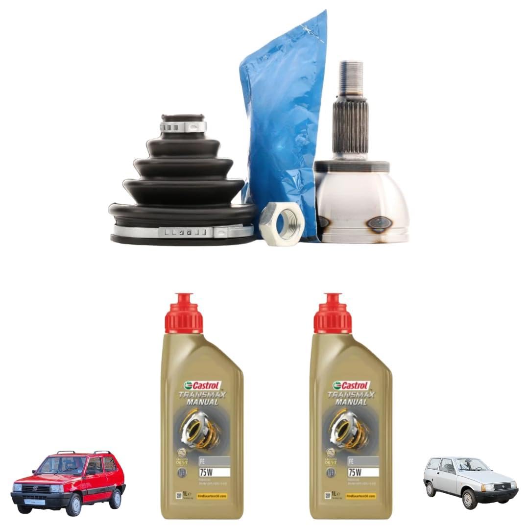 Kit Giunto Omocinetico compatibile con Fiat Panda Uno Y10 + 2L Castrol 75W Olio Trasmissione