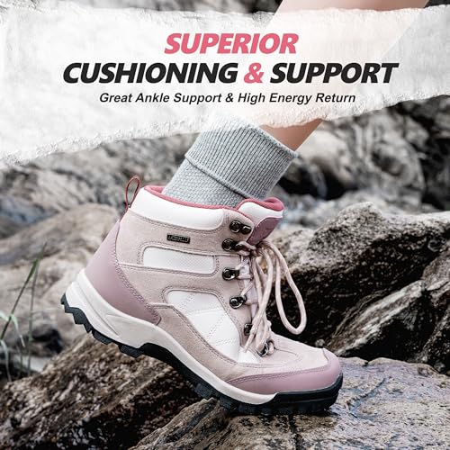 R CORD Womens Hiking Boots Breathable Hiking Boots Womens Waterproof Ankle Support Athletic Outdoor Non-slip Durable Hiking Boot for Outdoors3