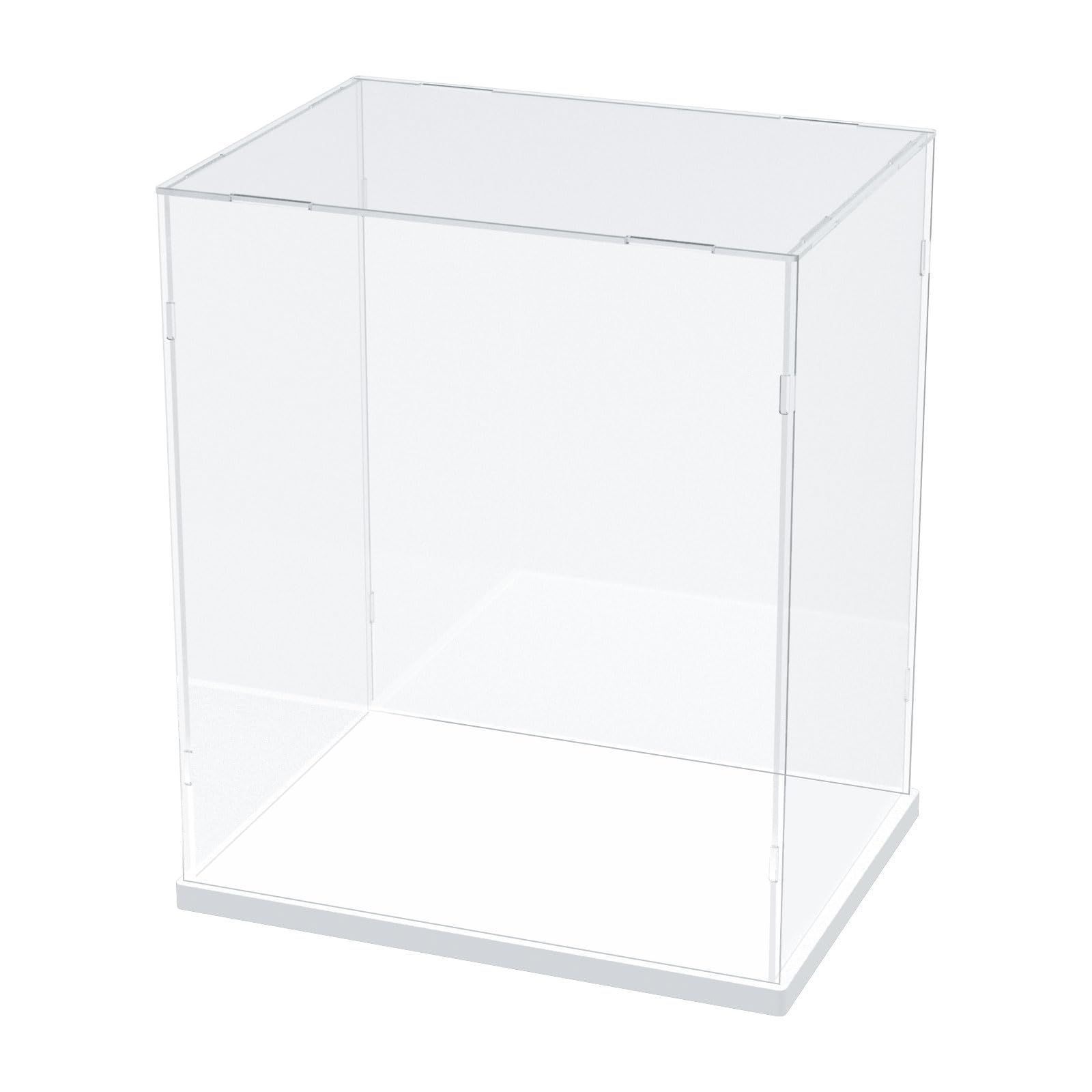 DuvinDD Acrylic Display Case for LEGO Star Wars C-3PO for LEGO Camera,Clear Acrylic Display Box for Collectibles Dustproof Protection Showcase(30x20x40cm,White Base)