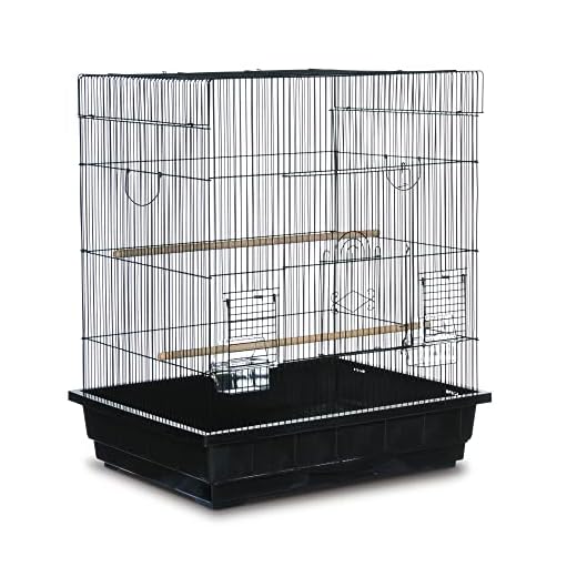 Prevue Pet Products Square Top Parakeet Cage, Black 25.0" L x 21.0" W x 29.5" H