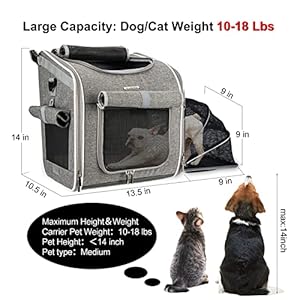 Dog-Bike-Basket-Expandable-Soft-Sided-Pet-Carrier-Backpack-with-4-Open-Doors-4-Mesh-Windows-for-Small-Dog-Cat-Puppies-Grey - Cucciolini Doodles   Dog-Bike-Basket-Expandable-Soft-Sided-Pet-Carrier-Backpack-with-4-Open-Doors-4-Mesh-Windows-for-Small-Dog-Cat-Puppies-Grey