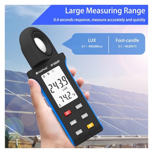 Luxómetro digital HP-5000APP para optimizar la luz en estudios 3