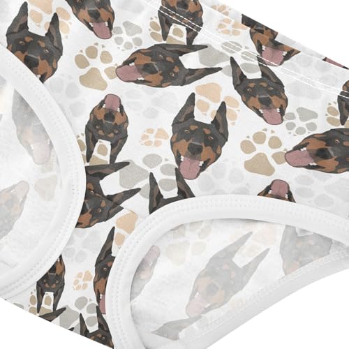 Girls' Underwear Doberman Dog Cotton Stretch Comfort Toddler Panties4