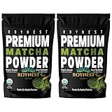 Roynest Premium Organic Matcha Powder – 100% Pure Matcha for Iced Lattes, Smoothies, Cold Drinks & Baking | Clean Energy, Vegan, Non-GMO, USDA Certified | 50g Resealable Pouch (2 Pack)