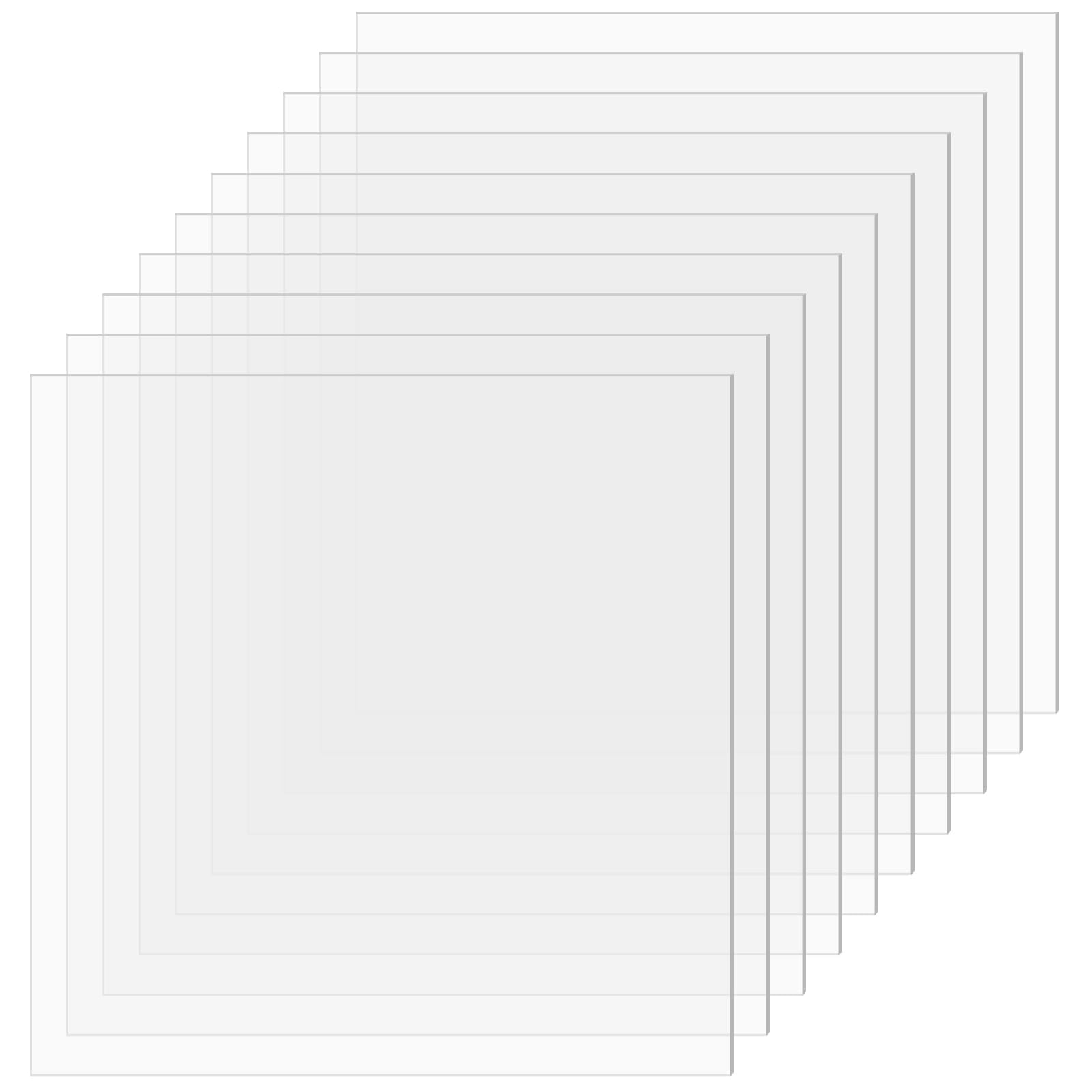 5 PCS Clear Plastic Sheet, 12" x 12" x 0.02 Plexiglass Sheets, PET Flexible Sheet Panels, Clear Acrylic Plastic Sheet for DIY Craft Projects,Picture