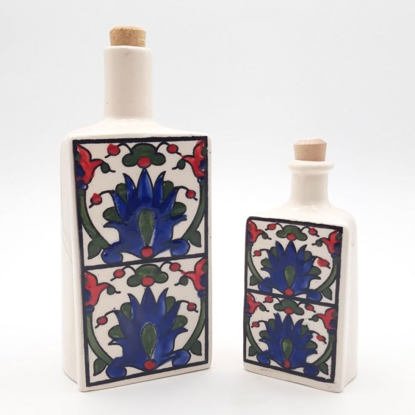 YODECO Duo di bottiglie di olio e aceto Amaranto