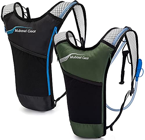 Mubasel Gear Hydration Backpack Pack with 2L BPA Free Bladder - Lightweight Pack Keeps Liquid Cool Up to 4 Hours- Outdoor Sports Gear for Running Hiking Cycling Skiing Mubasel Gear Hydration Backpack Pack with 2L BPA Free Bladder - Lightweight Pack Keeps Liquid Cool Up to 4 Hours- Outdoor Sports Gear for Running Hiking Cycling Skiing