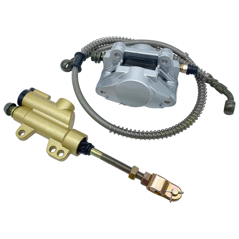 Pinza Pompa Cilindro Maestro Freno posteriore per cinesi ATV Quad Go-Kart Dirt Bikes compatibile con Taotao Roketa Sunl Bull Buyang Coolsport Kazuma 50cc 70cc 90cc 110cc 125cc 150cc 200cc