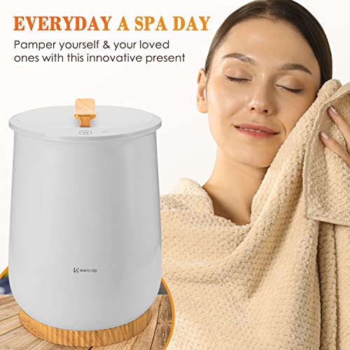 Keenray Bucket Style Towel Warmers, Luxury Bucket Towel Warmer, Large Towel Warmer For Bathroom, Auto Shut Off, Fits Up To Two 40"X70" Oversized Towels, Bathrobes, Blankets, Pj's And More, Grey, Cl1 #TOP4
