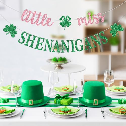 Bannière Little Miss Shenanigans trèfle pour Saint-Patrick - 4