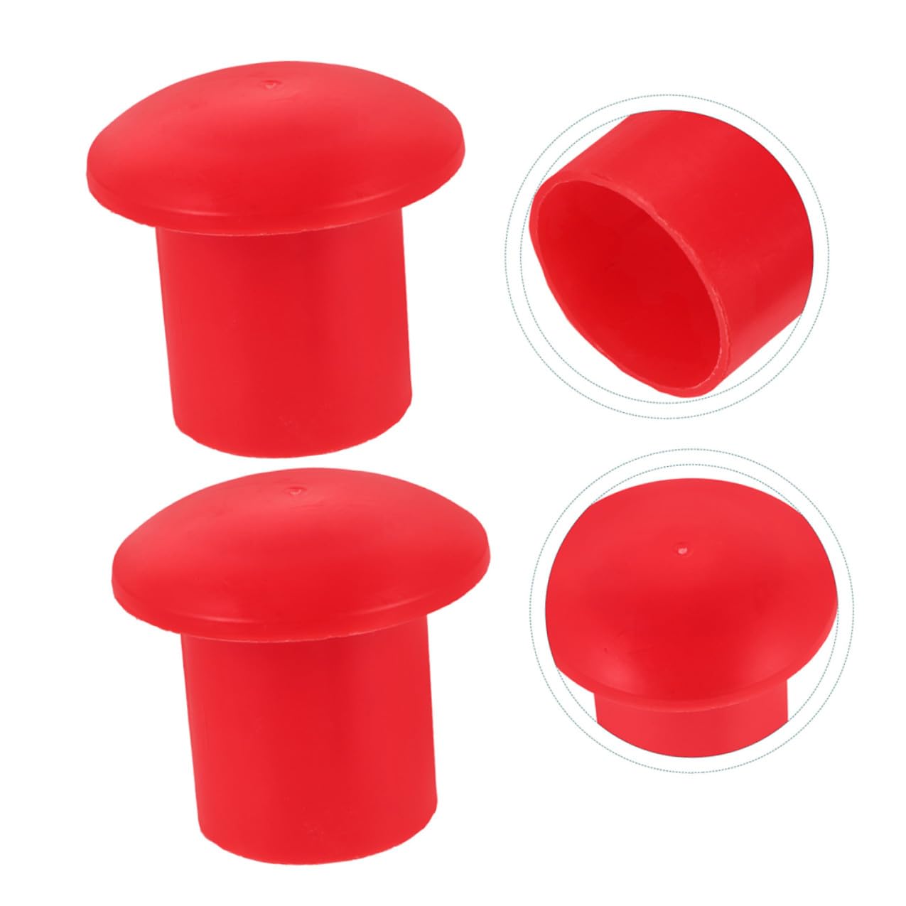 Cappucci di Protezione per Barre D'armatura in Pp Rosso 16-25mm, Tappi Terminali di Sicurezza a Fungo, Copriferro Riutilizzabili 50 Pezzi