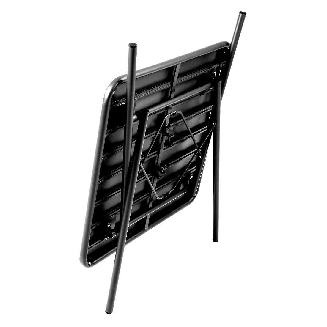 Bolero cf-mt-e030 schwarz Lattenrost quadratisch Stahl Tisch, 700 mm, schwarz