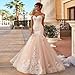 Plus Size lace Mermaid Wedding Dresses for Women Off Shoulder Ball Gown Trumpet Wedding Gowns with Train White us18